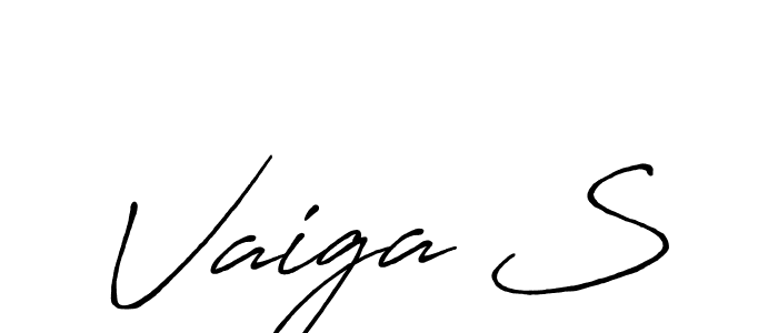 The best way (Antro_Vectra_Bolder) to make a short signature is to pick only two or three words in your name. The name Vaiga S include a total of six letters. For converting this name. Vaiga S signature style 7 images and pictures png
