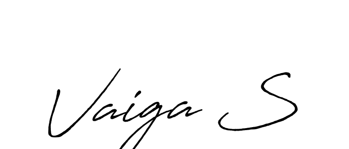 The best way (Antro_Vectra_Bolder) to make a short signature is to pick only two or three words in your name. The name Vaiga S include a total of six letters. For converting this name. Vaiga S signature style 7 images and pictures png