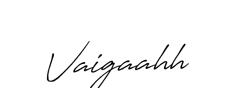 Use a signature maker to create a handwritten signature online. With this signature software, you can design (Antro_Vectra_Bolder) your own signature for name Vaigaahh. Vaigaahh signature style 7 images and pictures png