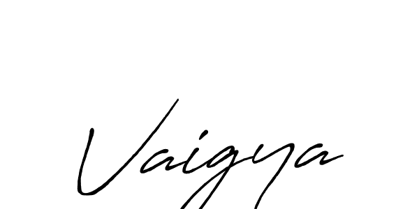 Create a beautiful signature design for name Vaigya. With this signature (Antro_Vectra_Bolder) fonts, you can make a handwritten signature for free. Vaigya signature style 7 images and pictures png