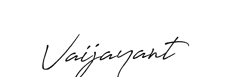 Vaijayant stylish signature style. Best Handwritten Sign (Antro_Vectra_Bolder) for my name. Handwritten Signature Collection Ideas for my name Vaijayant. Vaijayant signature style 7 images and pictures png