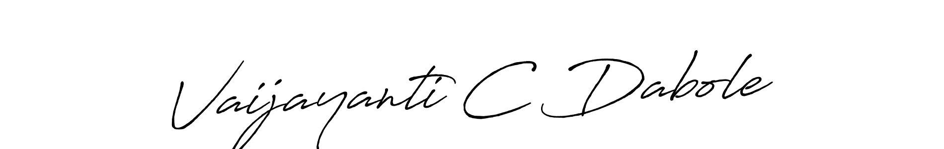 Also we have Vaijayanti C Dabole name is the best signature style. Create professional handwritten signature collection using Antro_Vectra_Bolder autograph style. Vaijayanti C Dabole signature style 7 images and pictures png