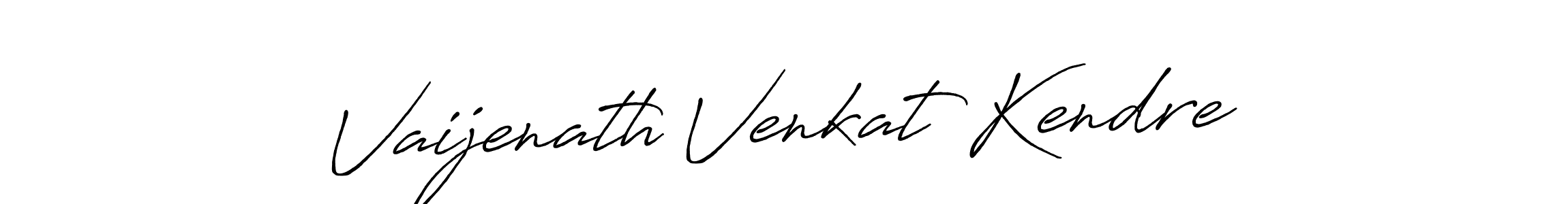How to make Vaijenath Venkat Kendre name signature. Use Antro_Vectra_Bolder style for creating short signs online. This is the latest handwritten sign. Vaijenath Venkat Kendre signature style 7 images and pictures png
