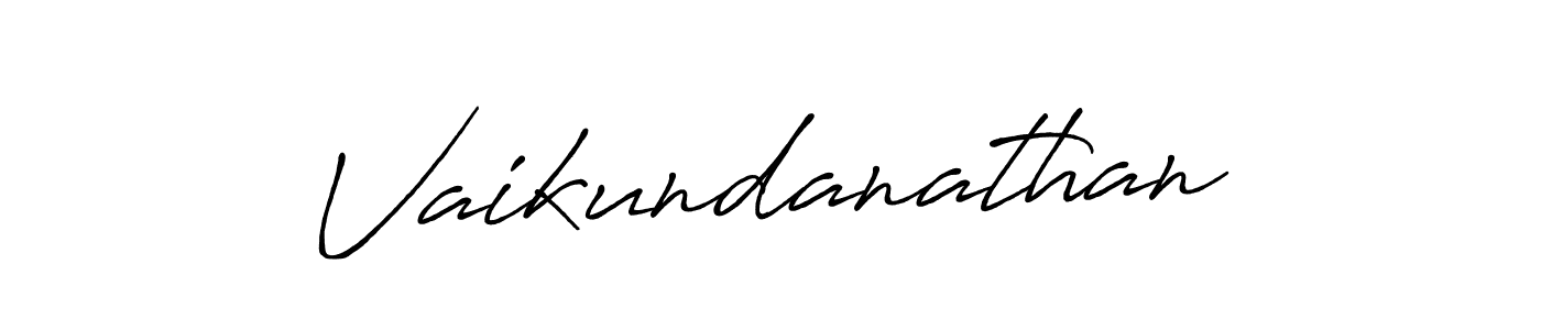 Use a signature maker to create a handwritten signature online. With this signature software, you can design (Antro_Vectra_Bolder) your own signature for name Vaikundanathan. Vaikundanathan signature style 7 images and pictures png