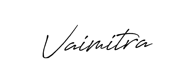 Use a signature maker to create a handwritten signature online. With this signature software, you can design (Antro_Vectra_Bolder) your own signature for name Vaimitra. Vaimitra signature style 7 images and pictures png