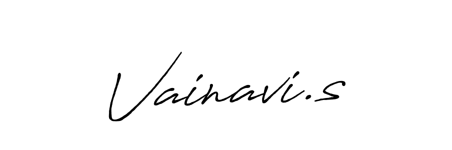 Vainavi.s stylish signature style. Best Handwritten Sign (Antro_Vectra_Bolder) for my name. Handwritten Signature Collection Ideas for my name Vainavi.s. Vainavi.s signature style 7 images and pictures png