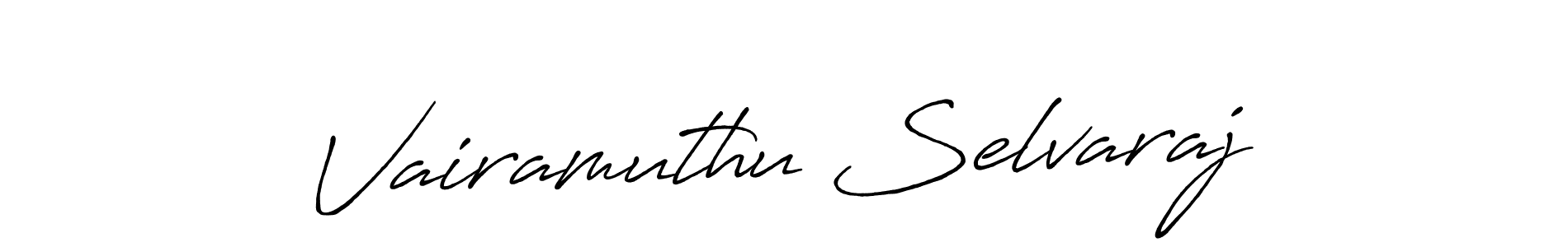 Make a beautiful signature design for name Vairamuthu Selvaraj. With this signature (Antro_Vectra_Bolder) style, you can create a handwritten signature for free. Vairamuthu Selvaraj signature style 7 images and pictures png