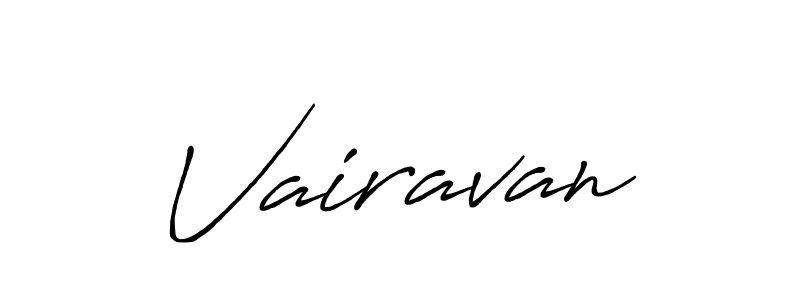 Design your own signature with our free online signature maker. With this signature software, you can create a handwritten (Antro_Vectra_Bolder) signature for name Vairavan. Vairavan signature style 7 images and pictures png