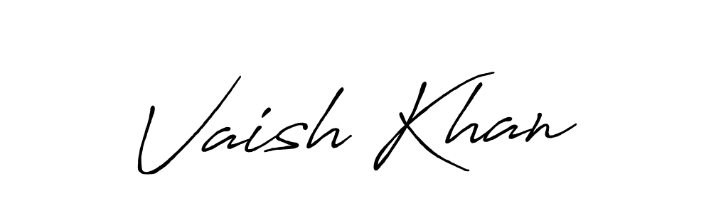 Design your own signature with our free online signature maker. With this signature software, you can create a handwritten (Antro_Vectra_Bolder) signature for name Vaish Khan. Vaish Khan signature style 7 images and pictures png