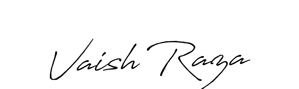 Make a beautiful signature design for name Vaish Raza. With this signature (Antro_Vectra_Bolder) style, you can create a handwritten signature for free. Vaish Raza signature style 7 images and pictures png