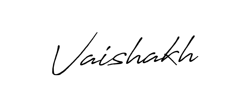 Create a beautiful signature design for name Vaishakh. With this signature (Antro_Vectra_Bolder) fonts, you can make a handwritten signature for free. Vaishakh signature style 7 images and pictures png