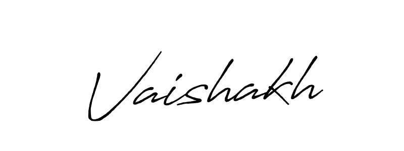 Create a beautiful signature design for name Vaishakh. With this signature (Antro_Vectra_Bolder) fonts, you can make a handwritten signature for free. Vaishakh signature style 7 images and pictures png