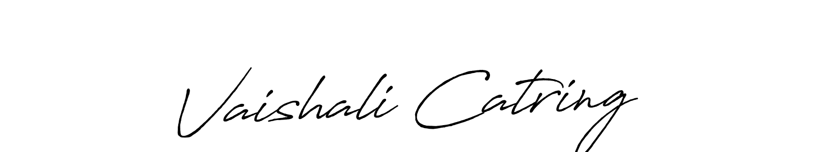 How to make Vaishali Catring signature? Antro_Vectra_Bolder is a professional autograph style. Create handwritten signature for Vaishali Catring name. Vaishali Catring signature style 7 images and pictures png
