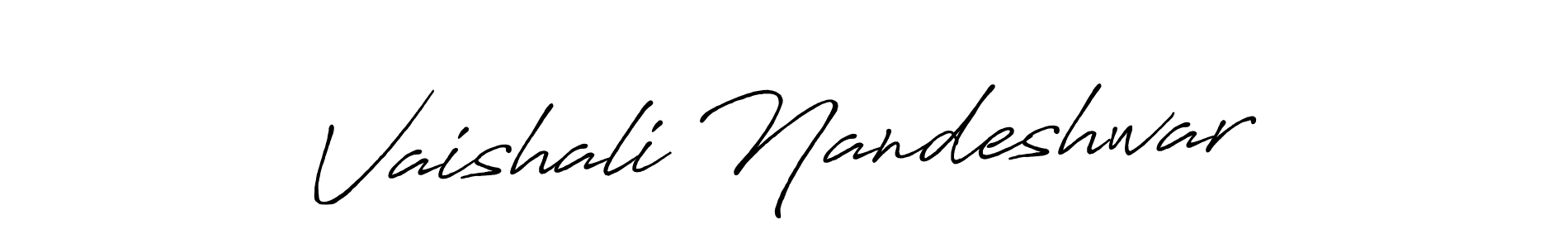 Antro_Vectra_Bolder is a professional signature style that is perfect for those who want to add a touch of class to their signature. It is also a great choice for those who want to make their signature more unique. Get Vaishali Nandeshwar name to fancy signature for free. Vaishali Nandeshwar signature style 7 images and pictures png