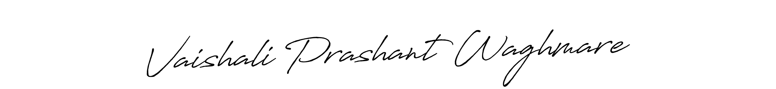 Create a beautiful signature design for name Vaishali Prashant Waghmare. With this signature (Antro_Vectra_Bolder) fonts, you can make a handwritten signature for free. Vaishali Prashant Waghmare signature style 7 images and pictures png