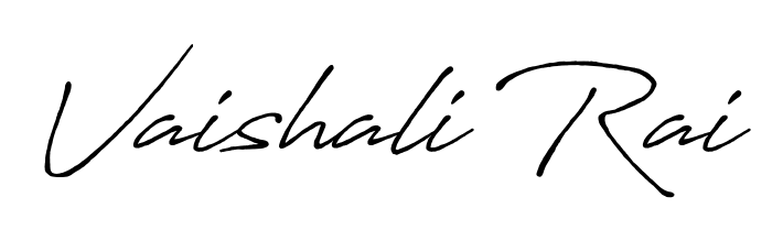 Create a personalized artistic stamp with Vaishali Rai in Antro_Vectra_Bolder font. Perfect for visual artists, designers, and influencers. Vaishali Rai signature style 7 images and pictures png