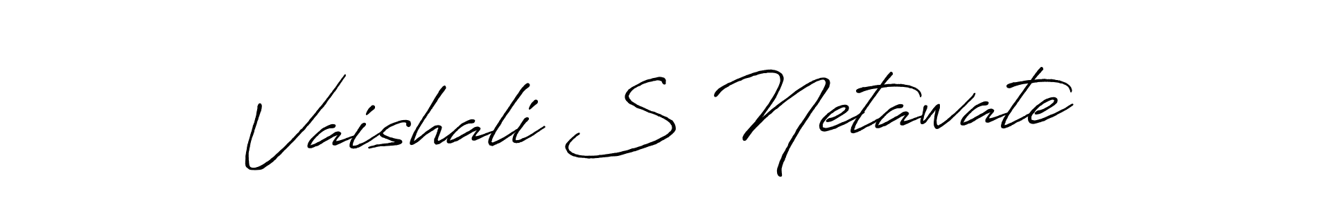 This is the best signature style for the Vaishali S Netawate name. Also you like these signature font (Antro_Vectra_Bolder). Mix name signature. Vaishali S Netawate signature style 7 images and pictures png