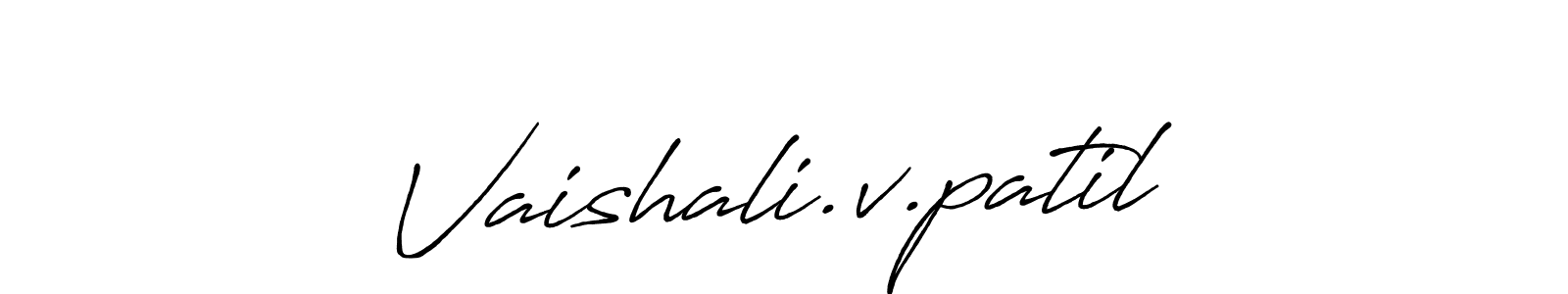 Also we have Vaishali.v.patil name is the best signature style. Create professional handwritten signature collection using Antro_Vectra_Bolder autograph style. Vaishali.v.patil signature style 7 images and pictures png