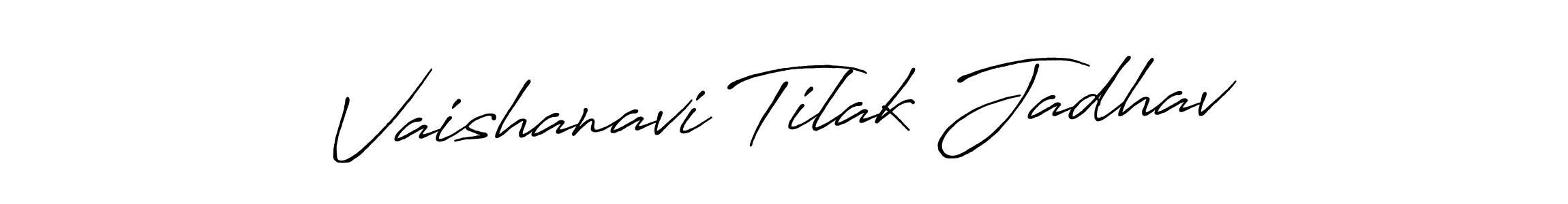 Use a signature maker to create a handwritten signature online. With this signature software, you can design (Antro_Vectra_Bolder) your own signature for name Vaishanavi Tilak Jadhav. Vaishanavi Tilak Jadhav signature style 7 images and pictures png