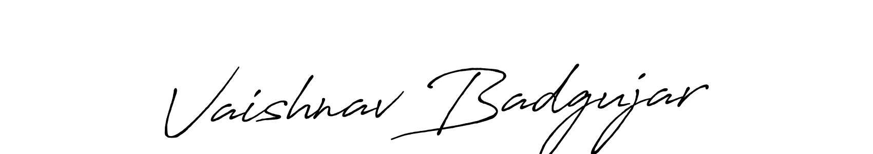 Antro_Vectra_Bolder is a professional signature style that is perfect for those who want to add a touch of class to their signature. It is also a great choice for those who want to make their signature more unique. Get Vaishnav Badgujar name to fancy signature for free. Vaishnav Badgujar signature style 7 images and pictures png