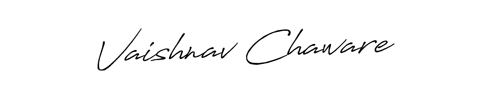 Similarly Antro_Vectra_Bolder is the best handwritten signature design. Signature creator online .You can use it as an online autograph creator for name Vaishnav Chaware. Vaishnav Chaware signature style 7 images and pictures png