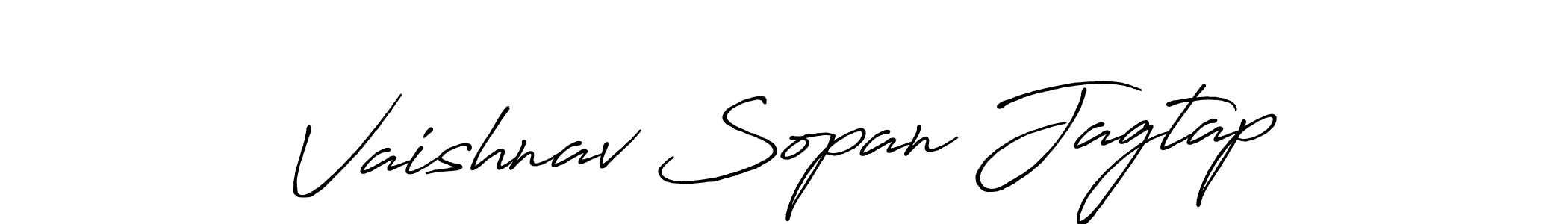 How to make Vaishnav Sopan Jagtap signature? Antro_Vectra_Bolder is a professional autograph style. Create handwritten signature for Vaishnav Sopan Jagtap name. Vaishnav Sopan Jagtap signature style 7 images and pictures png