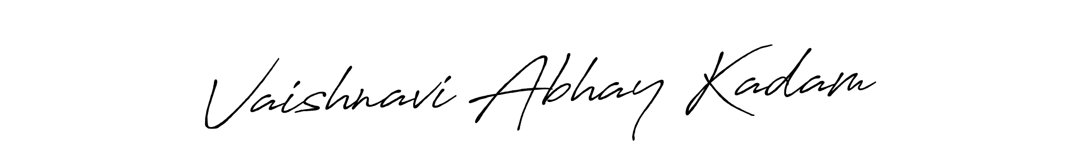 Create a beautiful signature design for name Vaishnavi Abhay Kadam. With this signature (Antro_Vectra_Bolder) fonts, you can make a handwritten signature for free. Vaishnavi Abhay Kadam signature style 7 images and pictures png