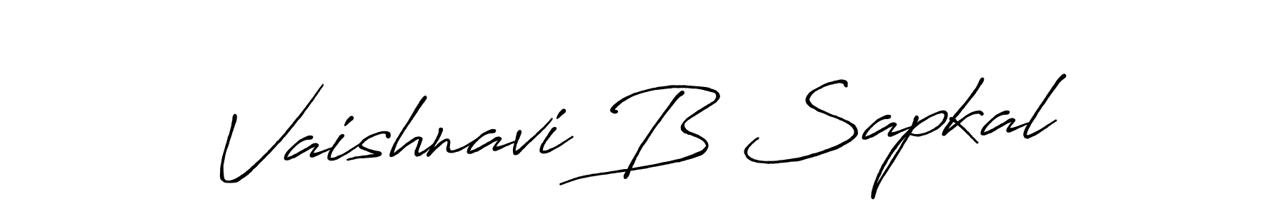 Use a signature maker to create a handwritten signature online. With this signature software, you can design (Antro_Vectra_Bolder) your own signature for name Vaishnavi B Sapkal. Vaishnavi B Sapkal signature style 7 images and pictures png
