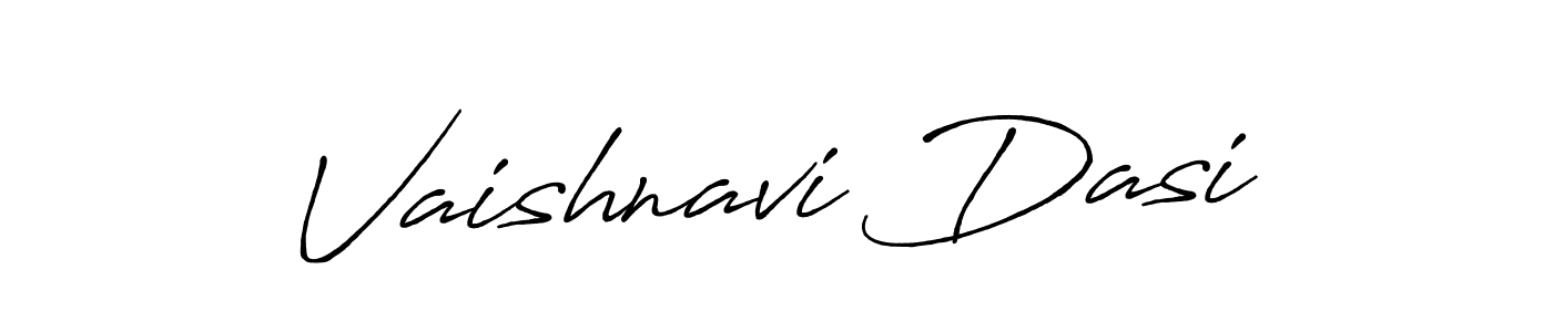 How to make Vaishnavi Dasi name signature. Use Antro_Vectra_Bolder style for creating short signs online. This is the latest handwritten sign. Vaishnavi Dasi signature style 7 images and pictures png