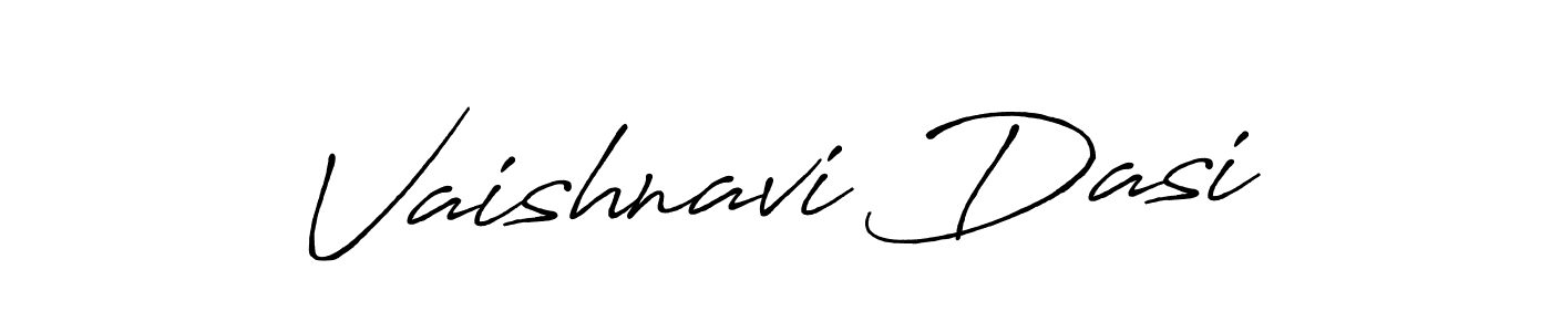 How to make Vaishnavi Dasi name signature. Use Antro_Vectra_Bolder style for creating short signs online. This is the latest handwritten sign. Vaishnavi Dasi signature style 7 images and pictures png