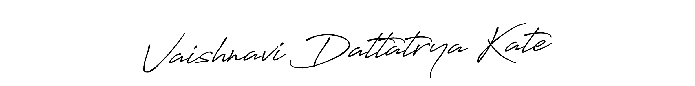 Create a beautiful signature design for name Vaishnavi Dattatrya Kate. With this signature (Antro_Vectra_Bolder) fonts, you can make a handwritten signature for free. Vaishnavi Dattatrya Kate signature style 7 images and pictures png