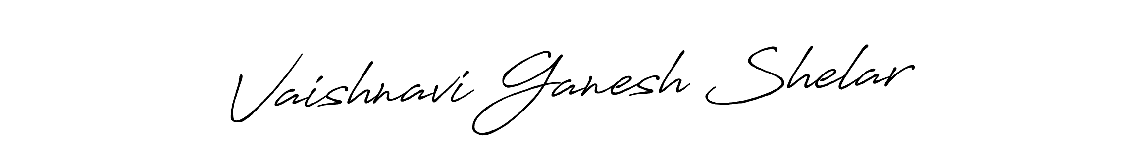 Antro_Vectra_Bolder is a professional signature style that is perfect for those who want to add a touch of class to their signature. It is also a great choice for those who want to make their signature more unique. Get Vaishnavi Ganesh Shelar name to fancy signature for free. Vaishnavi Ganesh Shelar signature style 7 images and pictures png