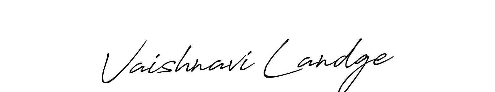 Make a beautiful signature design for name Vaishnavi Landge. Use this online signature maker to create a handwritten signature for free. Vaishnavi Landge signature style 7 images and pictures png