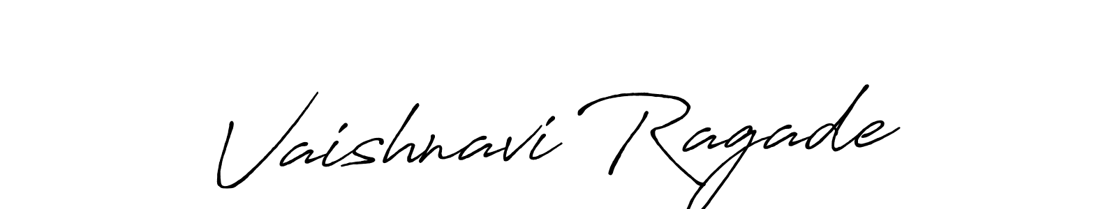 Create a beautiful signature design for name Vaishnavi Ragade. With this signature (Antro_Vectra_Bolder) fonts, you can make a handwritten signature for free. Vaishnavi Ragade signature style 7 images and pictures png