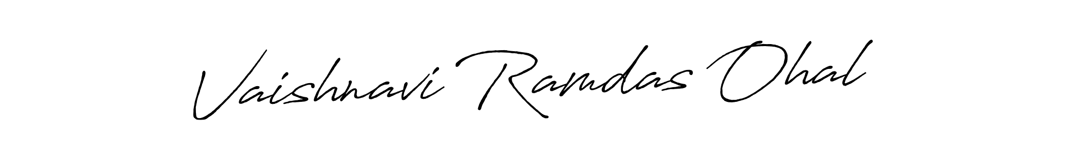 Also we have Vaishnavi Ramdas Ohal name is the best signature style. Create professional handwritten signature collection using Antro_Vectra_Bolder autograph style. Vaishnavi Ramdas Ohal signature style 7 images and pictures png