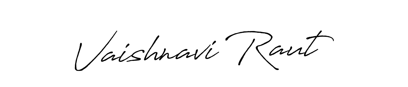 Create a beautiful signature design for name Vaishnavi Raut. With this signature (Antro_Vectra_Bolder) fonts, you can make a handwritten signature for free. Vaishnavi Raut signature style 7 images and pictures png