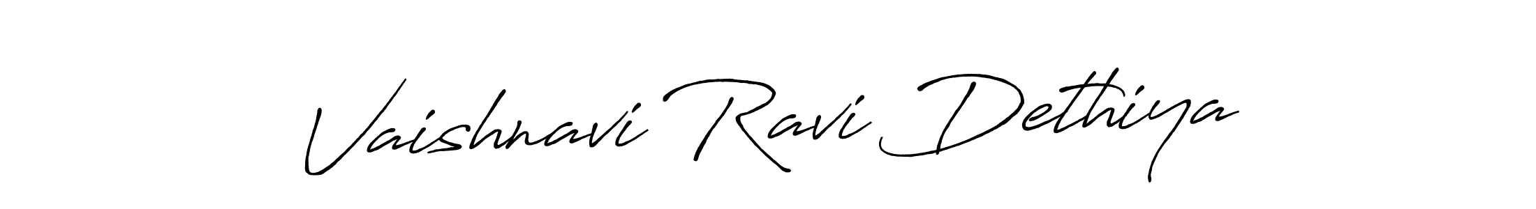 You should practise on your own different ways (Antro_Vectra_Bolder) to write your name (Vaishnavi Ravi Dethiya) in signature. don't let someone else do it for you. Vaishnavi Ravi Dethiya signature style 7 images and pictures png