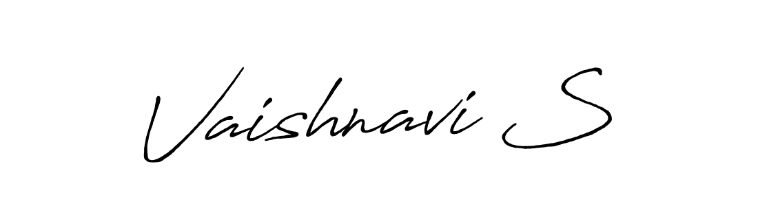 Design your own signature with our free online signature maker. With this signature software, you can create a handwritten (Antro_Vectra_Bolder) signature for name Vaishnavi S. Vaishnavi S signature style 7 images and pictures png