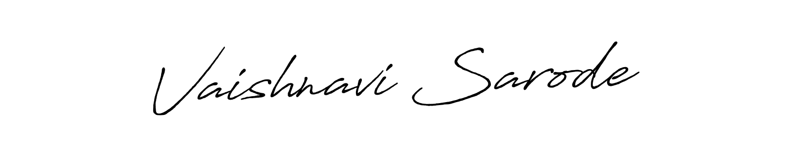 Make a beautiful signature design for name Vaishnavi Sarode. With this signature (Antro_Vectra_Bolder) style, you can create a handwritten signature for free. Vaishnavi Sarode signature style 7 images and pictures png