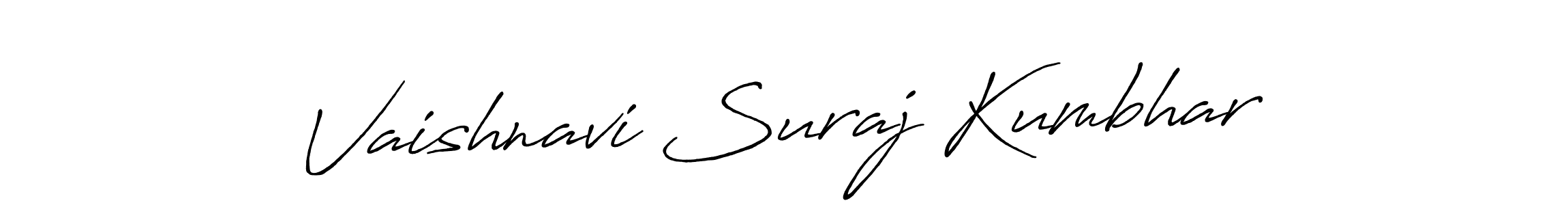 Vaishnavi Suraj Kumbhar stylish signature style. Best Handwritten Sign (Antro_Vectra_Bolder) for my name. Handwritten Signature Collection Ideas for my name Vaishnavi Suraj Kumbhar. Vaishnavi Suraj Kumbhar signature style 7 images and pictures png