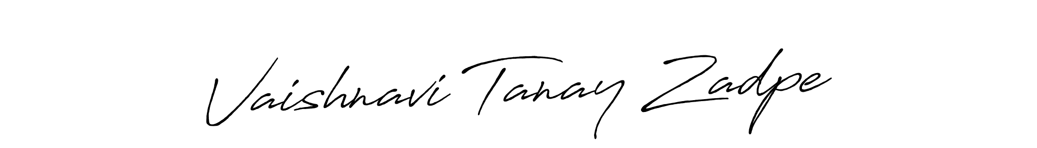 How to Draw Vaishnavi Tanay Zadpe signature style? Antro_Vectra_Bolder is a latest design signature styles for name Vaishnavi Tanay Zadpe. Vaishnavi Tanay Zadpe signature style 7 images and pictures png