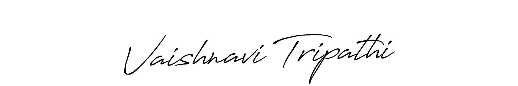 How to make Vaishnavi Tripathi name signature. Use Antro_Vectra_Bolder style for creating short signs online. This is the latest handwritten sign. Vaishnavi Tripathi signature style 7 images and pictures png