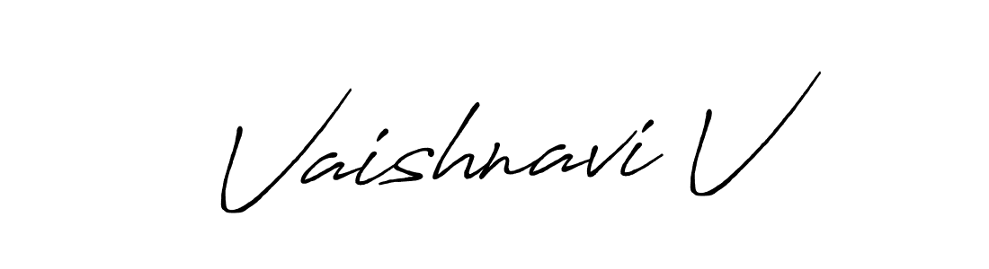 Also You can easily find your signature by using the search form. We will create Vaishnavi V name handwritten signature images for you free of cost using Antro_Vectra_Bolder sign style. Vaishnavi V signature style 7 images and pictures png