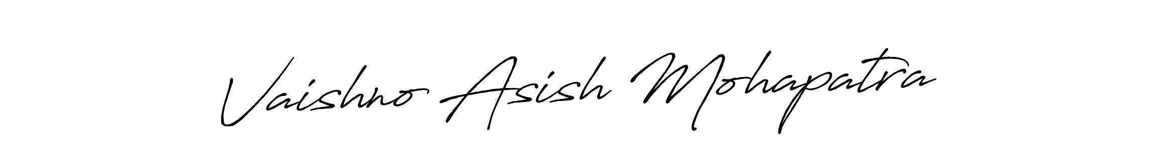 How to make Vaishno Asish Mohapatra name signature. Use Antro_Vectra_Bolder style for creating short signs online. This is the latest handwritten sign. Vaishno Asish Mohapatra signature style 7 images and pictures png