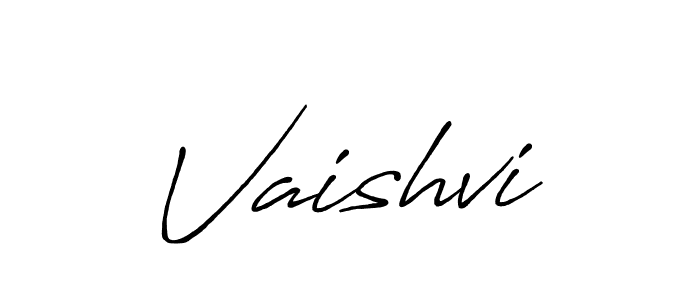 Make a beautiful signature design for name Vaishvi. With this signature (Antro_Vectra_Bolder) style, you can create a handwritten signature for free. Vaishvi signature style 7 images and pictures png