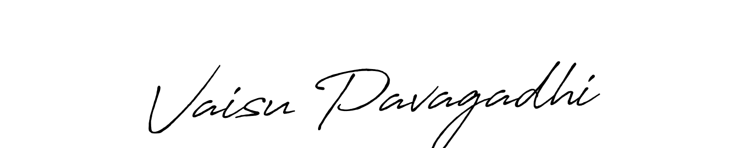 Vaisu Pavagadhi stylish signature style. Best Handwritten Sign (Antro_Vectra_Bolder) for my name. Handwritten Signature Collection Ideas for my name Vaisu Pavagadhi. Vaisu Pavagadhi signature style 7 images and pictures png