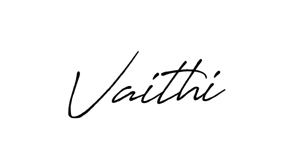 Use a signature maker to create a handwritten signature online. With this signature software, you can design (Antro_Vectra_Bolder) your own signature for name Vaithi. Vaithi signature style 7 images and pictures png