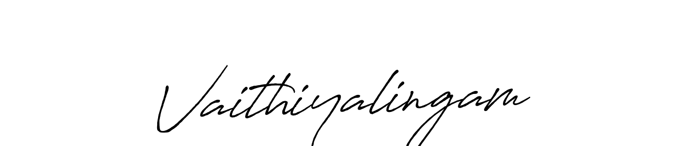 Also we have Vaithiyalingam name is the best signature style. Create professional handwritten signature collection using Antro_Vectra_Bolder autograph style. Vaithiyalingam signature style 7 images and pictures png