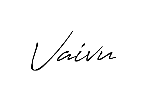 How to make Vaivu name signature. Use Antro_Vectra_Bolder style for creating short signs online. This is the latest handwritten sign. Vaivu signature style 7 images and pictures png
