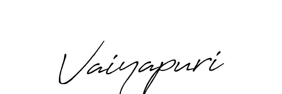 Create a beautiful signature design for name Vaiyapuri. With this signature (Antro_Vectra_Bolder) fonts, you can make a handwritten signature for free. Vaiyapuri signature style 7 images and pictures png